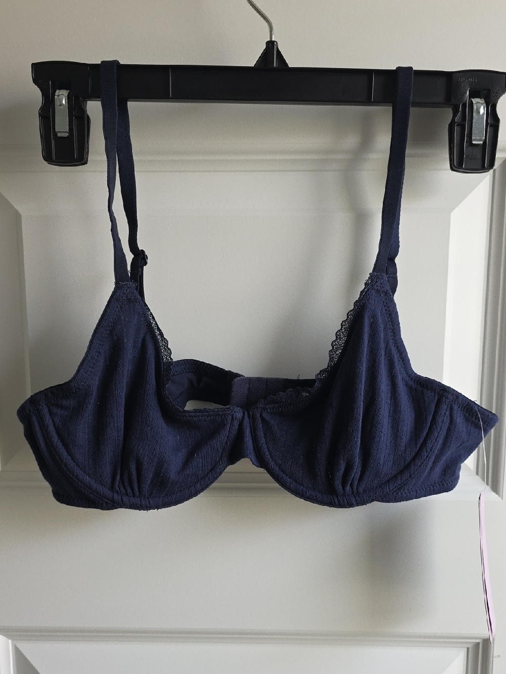Target 36A Wild Fable Navy Underwire Pointelle Lace-Trim Bra G085